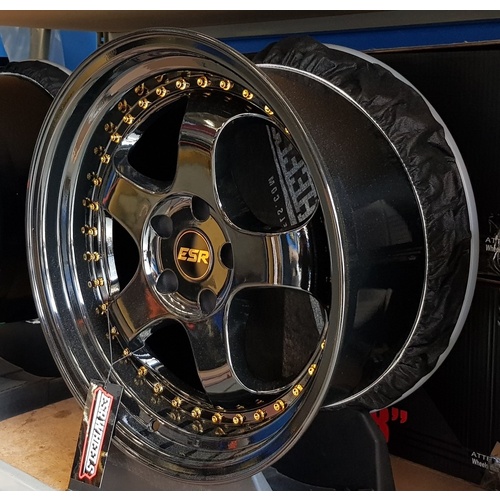ESR SR06 Wheels Black Gold 18x9.5" Offset+22 PCD5/114.3