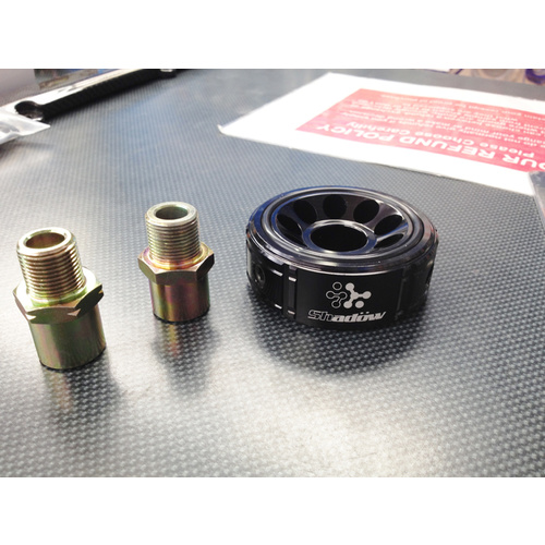 Shadow Oil Sandwich Plate Adapter - 3/4" & M20x1.5 Oil Temp Oil Pressure Gauge Sensor 1/8npt