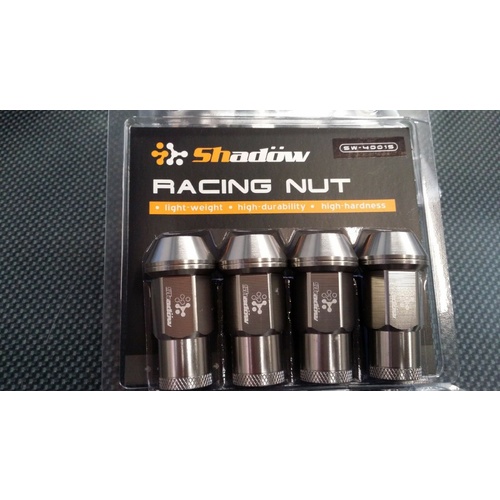 Shadow Racing Wheel Nuts - Gunmetal - M12 x 1.5P suits Mitsubishi Honda Toyota Mazda