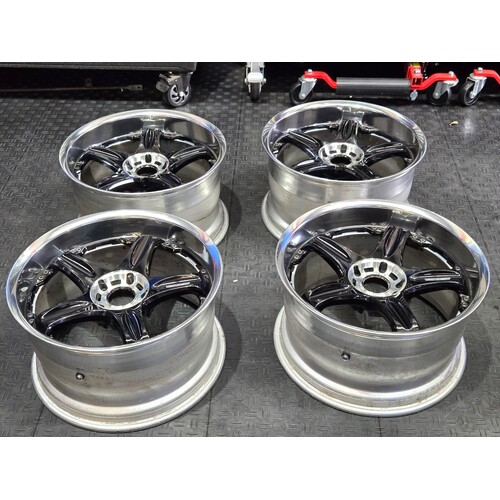 Rays Engineering Volk Racing GTC Wheels - Limited Edition Black 18x10" +17 Skyline GTR