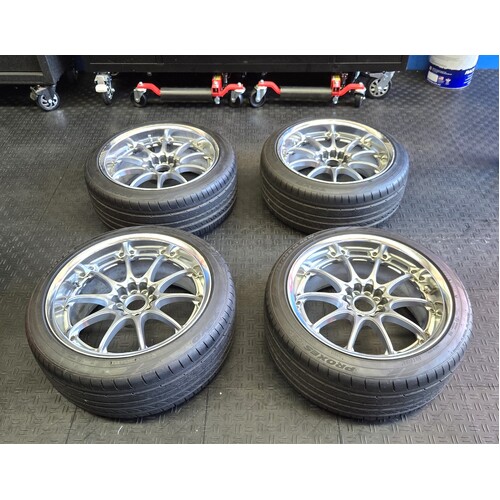 Rays Engineering Volk Racing GT-N Wheels & Tyres - 18"x 9" Skyline Silvia EVO