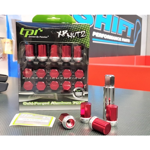 tpi XR Racing Nuts - Red - M12x1.5